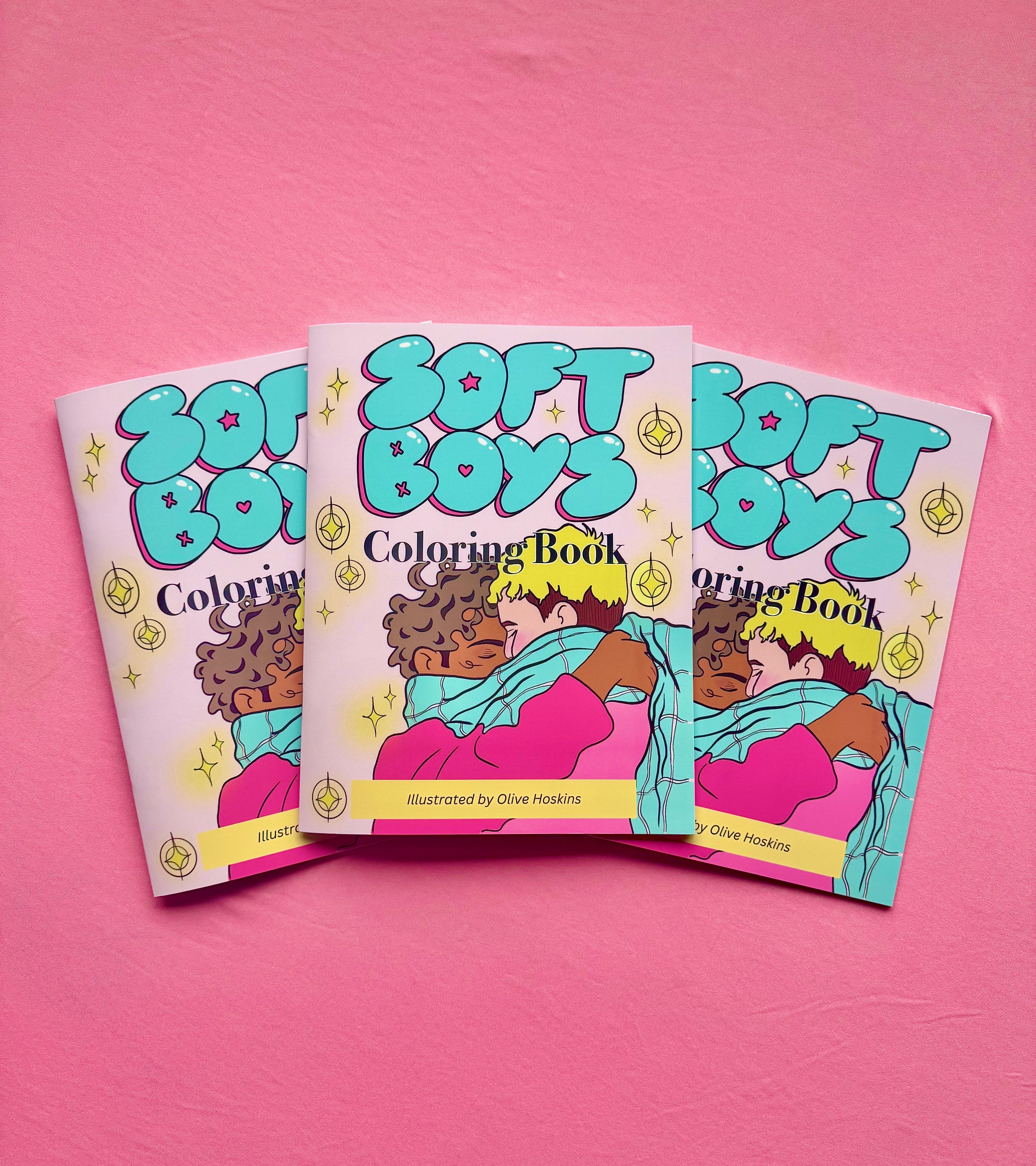 Soft Boys, Trans-Masculine Coloring Book (DIGITAL DOWNLOAD)
