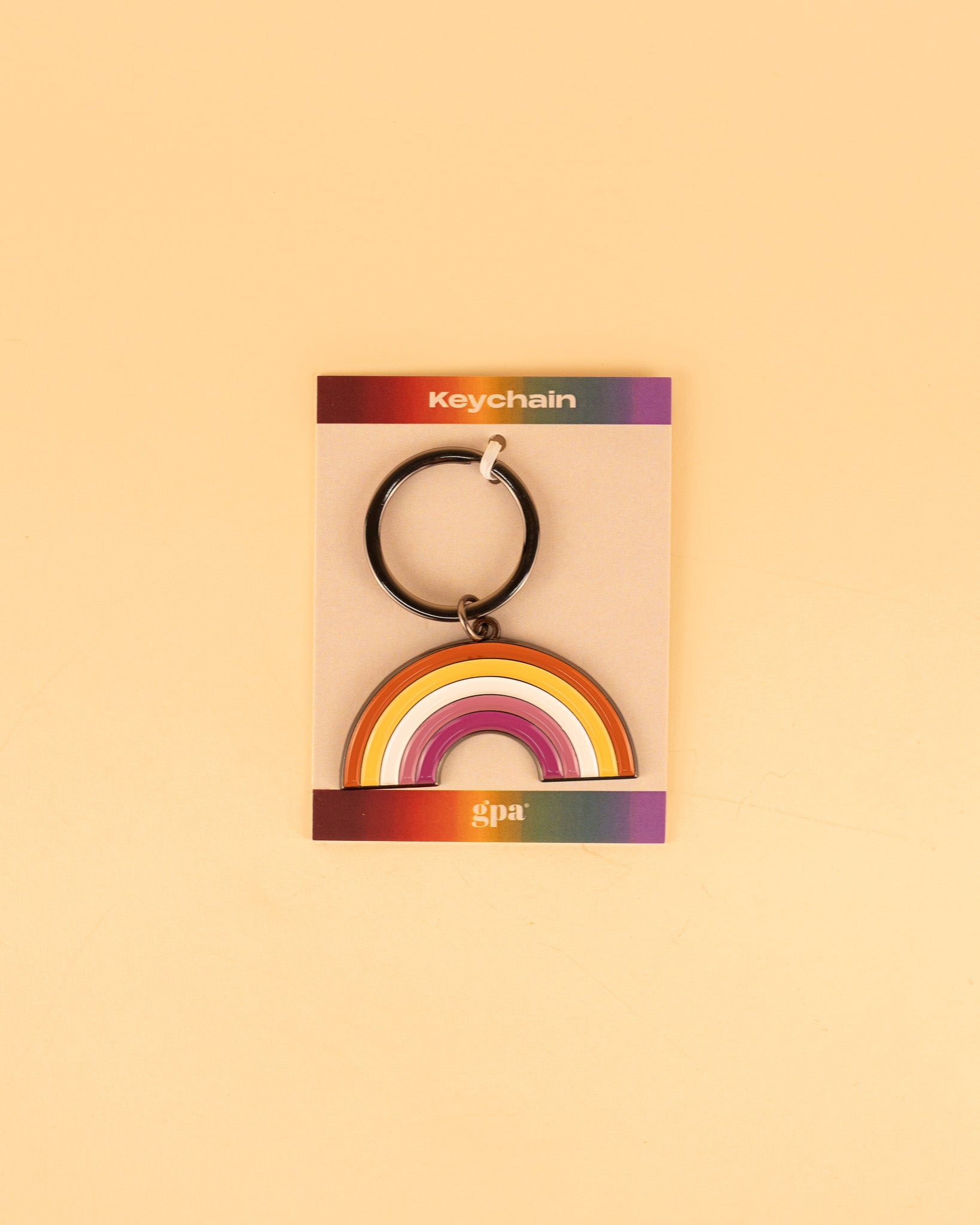 Lesbian Rainbow Enamel Keychain
