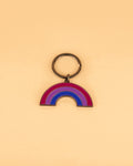 Bisexual Rainbow Enamel Keychain