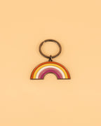 Lesbian Rainbow Enamel Keychain
