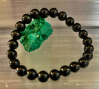 Black Tourmaline Bracelet – Protection, Grounding & Energy Shield (Medium to Large Wrists)