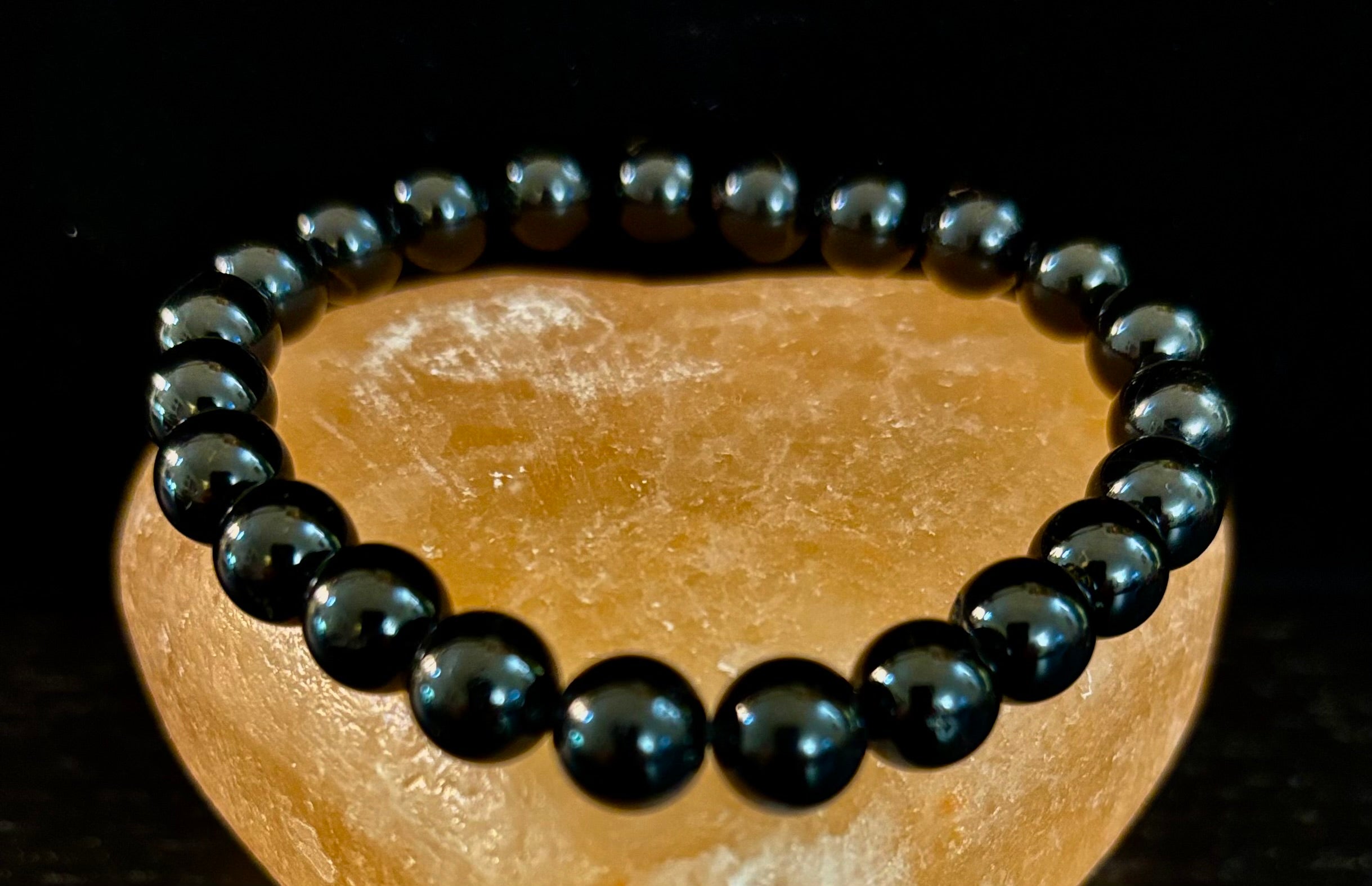 Jet Bracelet – Energy Cleanser, Emotional Healer & Lightweight Protection (Medium Wrists)