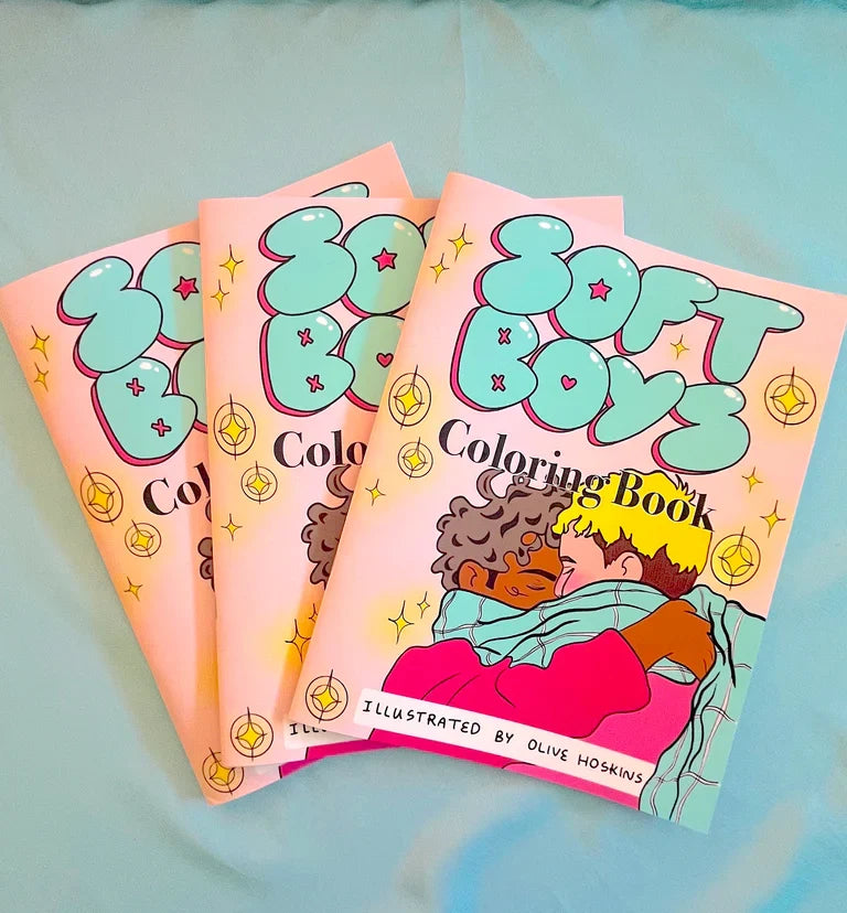 Soft Boys, Trans-Masculine Coloring Book (DIGITAL DOWNLOAD)