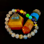 Dragon Vein Agate 7-Chakra Balance Bracelet – Protection, Strength & Energy Flow