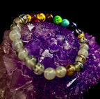 Dragon Vein Agate 7-Chakra Balance Bracelet – Protection, Strength & Energy Flow