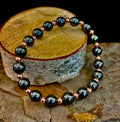 Men’s Copper & Hematite Bracelet – Grounding, Strength & Energy Balance (Large Wrists)