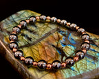 Men’s Copper & Hematite Bracelet – Grounding, Strength & Energy Balance (Large Wrists)
