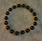 Men’s Copper & Hematite Bracelet – Grounding, Strength & Energy Balance (Large Wrists)