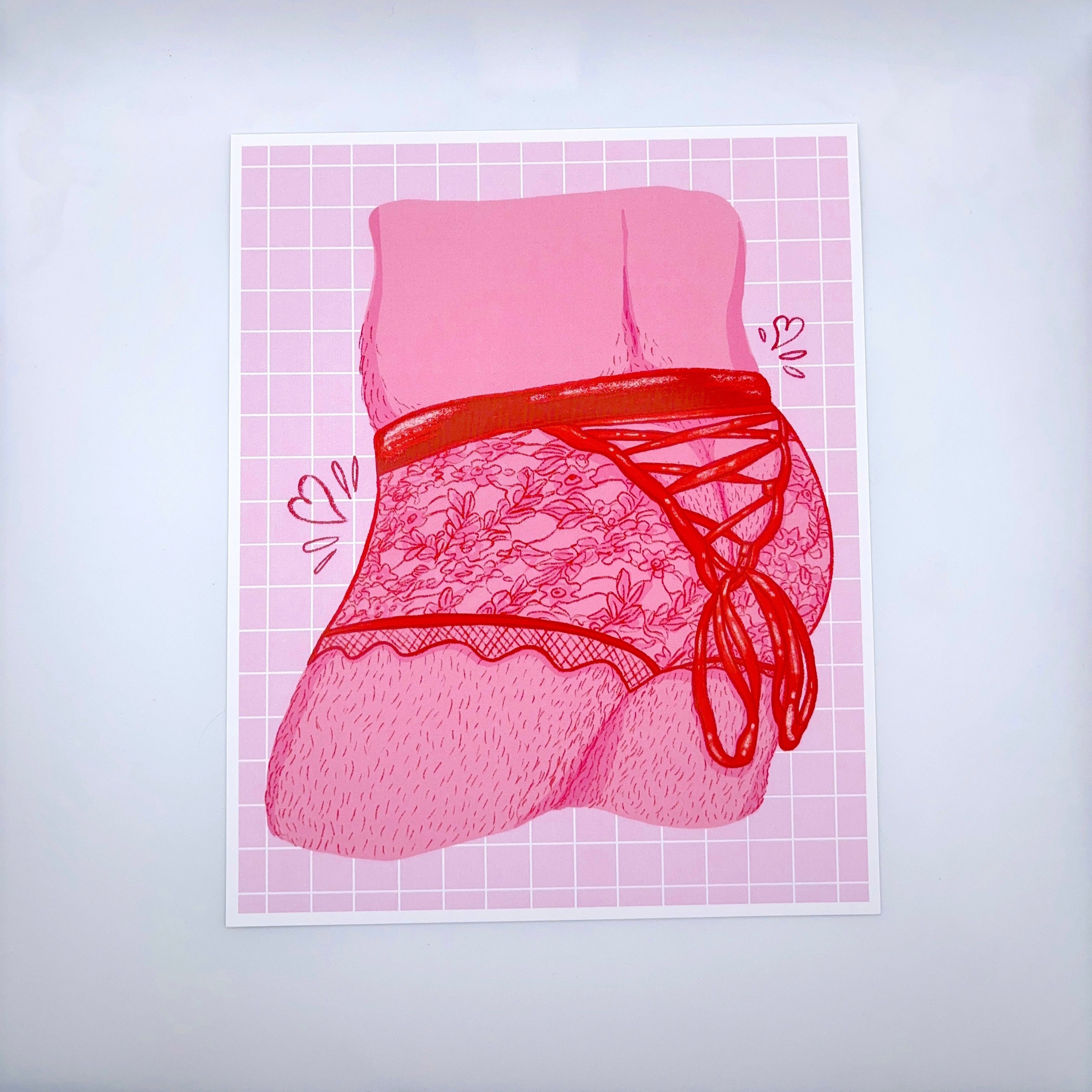 Trans Masc in Lingerie Print