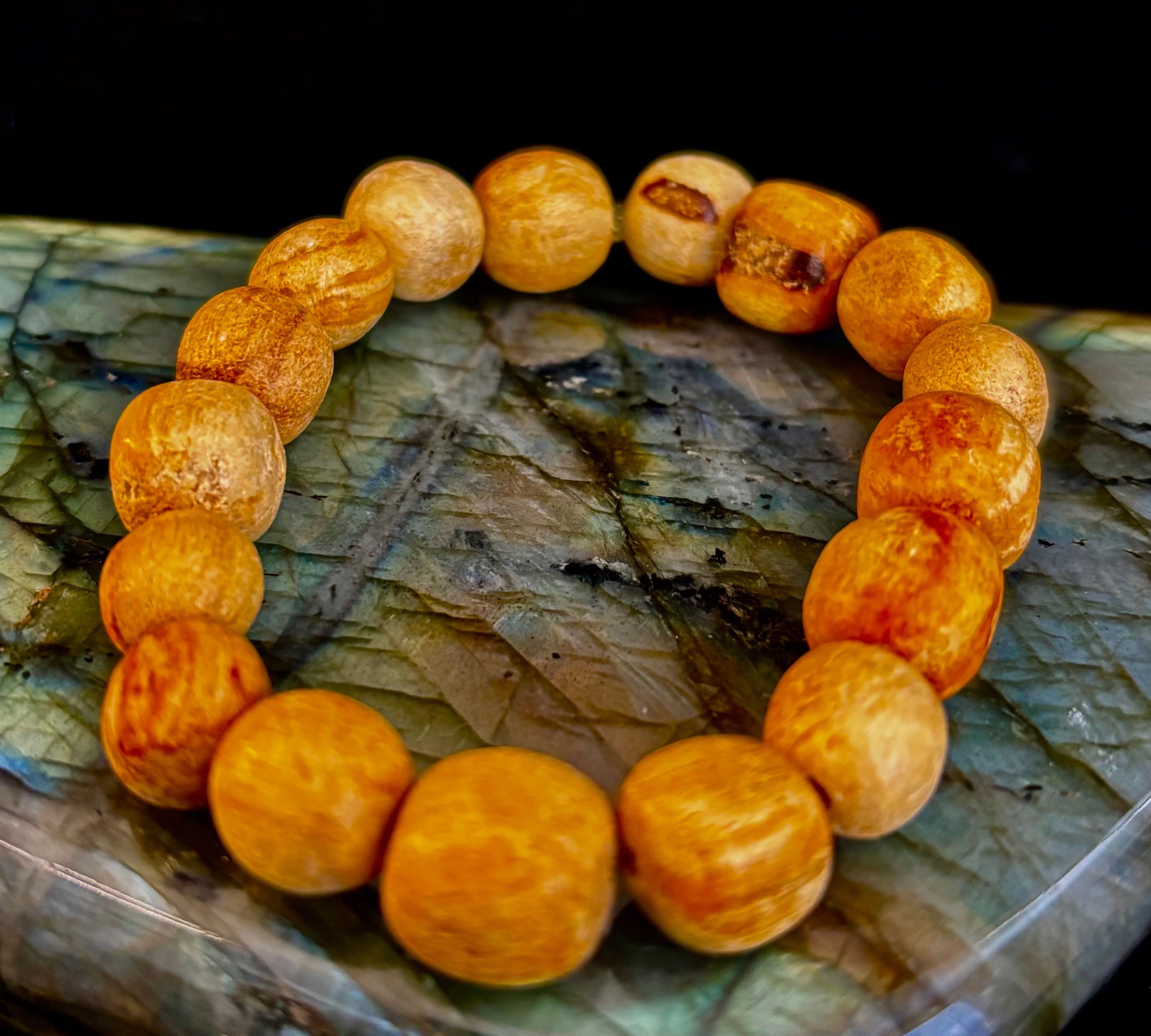 Palo Santo Beaded Bracelet – Cleansing Energy, Calm & Grounded Balance