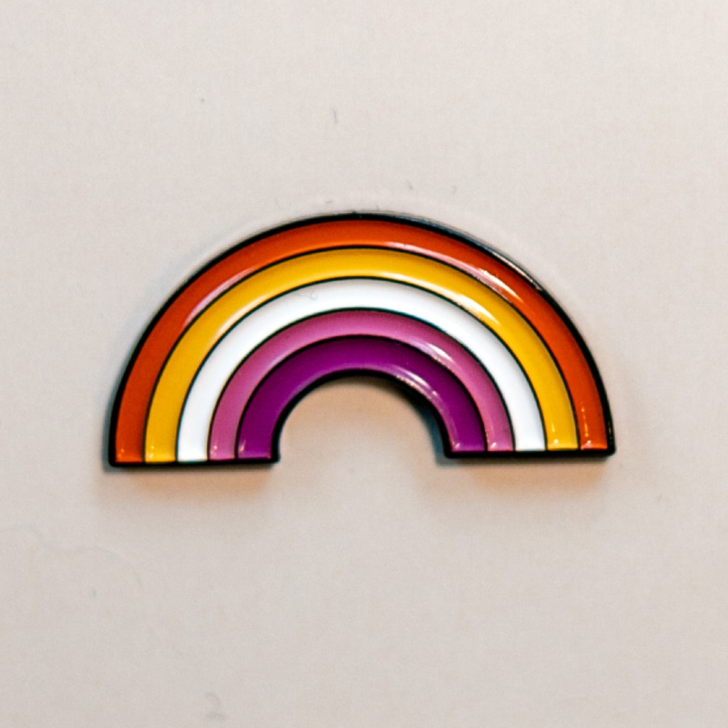 Lesbian Rainbow Enamel Pin – LGBTQ Outpost