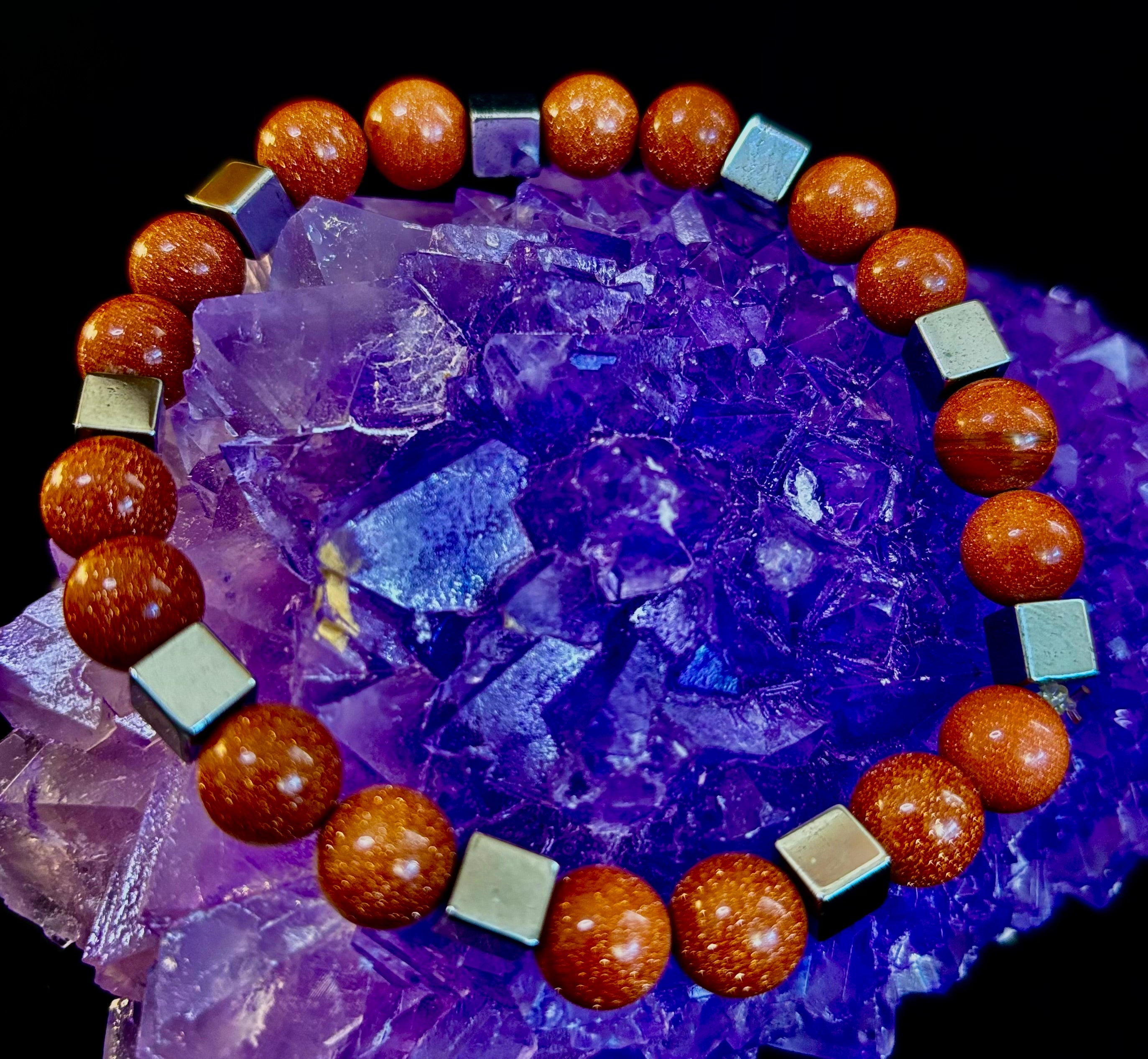 Radiant Energy Goldstone Power Bracelet — Extra-Large Fit