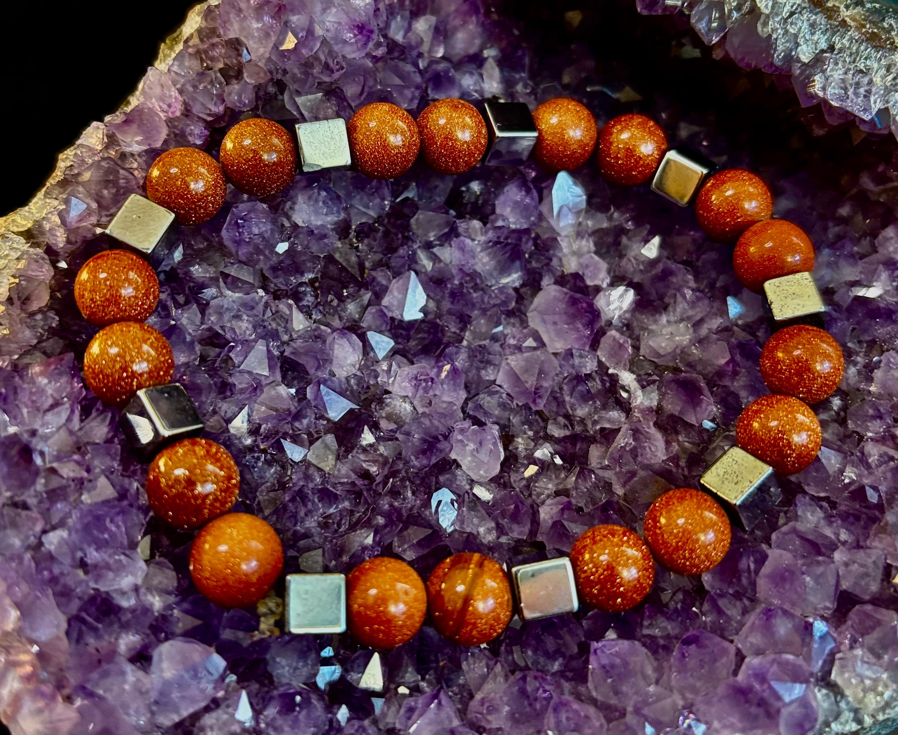 Radiant Energy Goldstone Power Bracelet — Extra-Large Fit