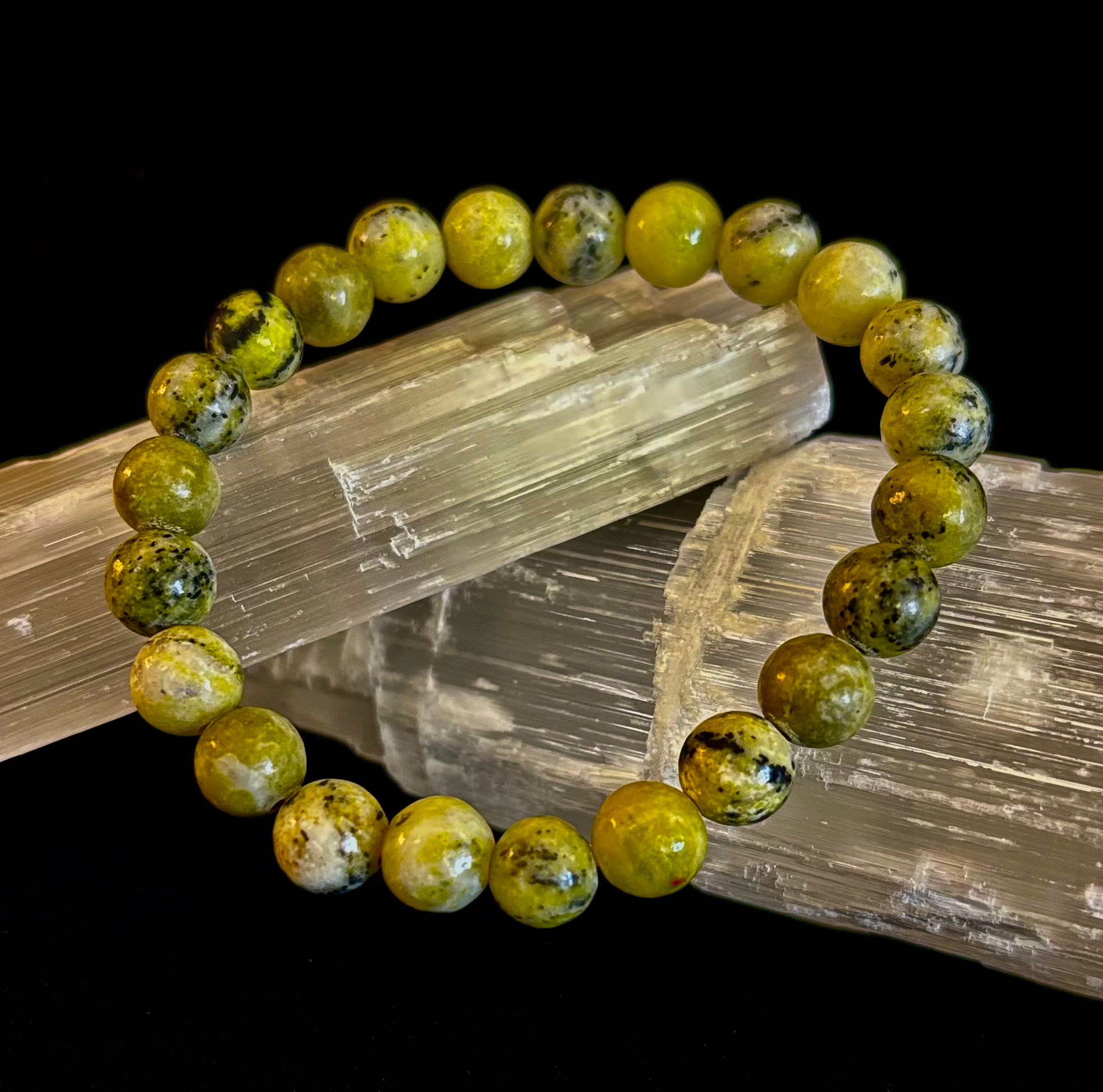 Yellow Turquoise Energy Bracelet – 8mm Natural Gemstone Bracelet (Medium Fit)