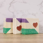 Gender² (genderqueer pride flag) soap
