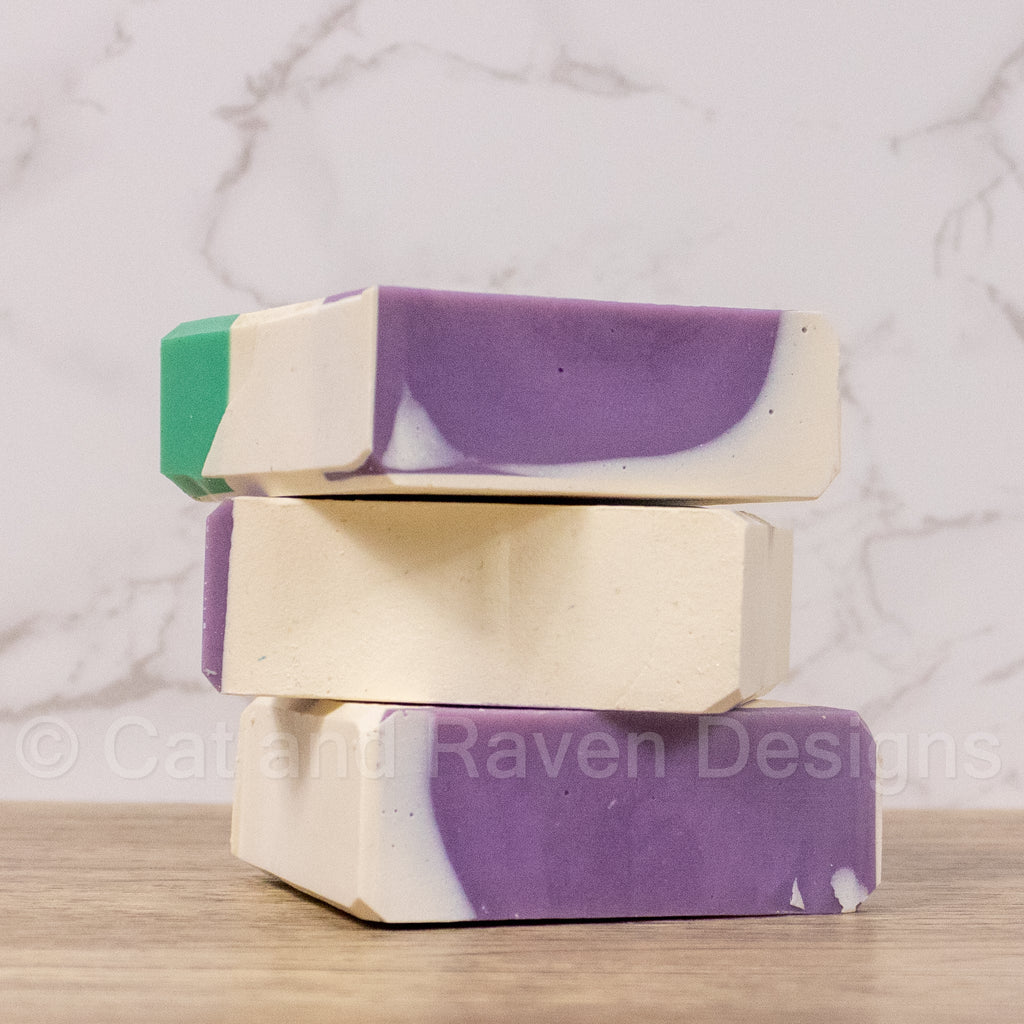 Gender² (genderqueer pride flag) soap