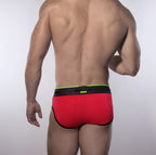 Micro Modal Flex Brief Colorblock- JET/ FIRE