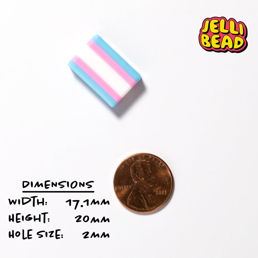 Trans Flag Beads
