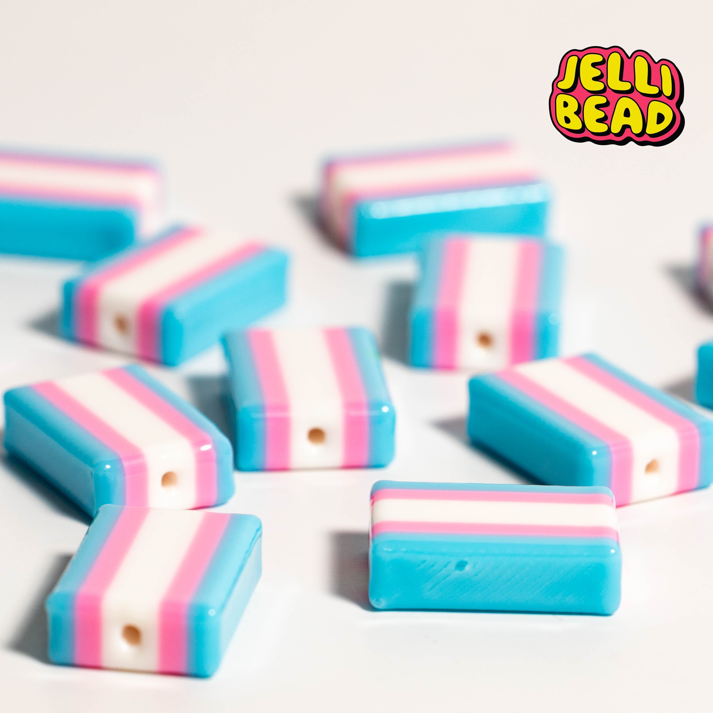 Trans Flag Beads