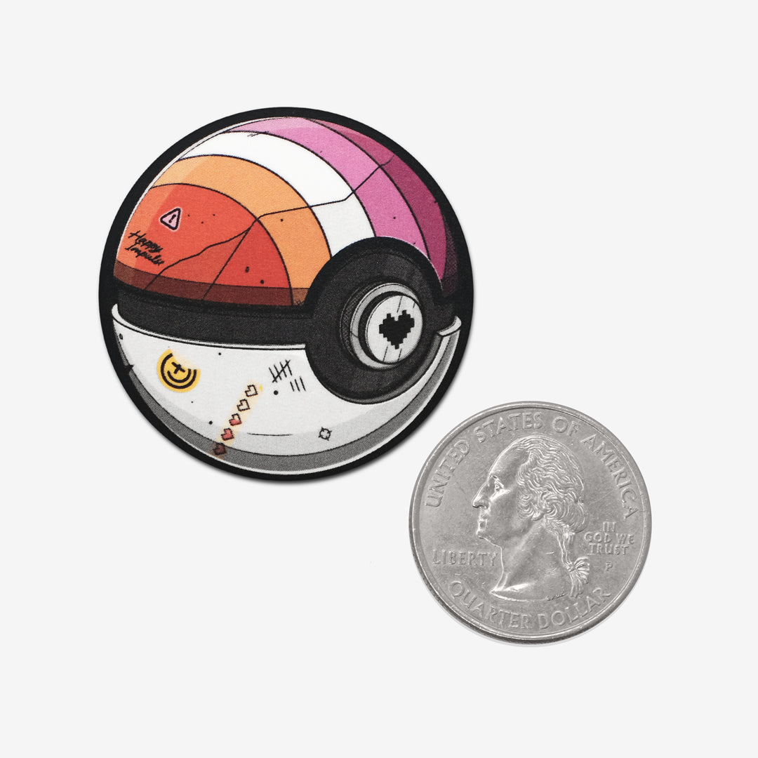 Lesbian Pokeball Button