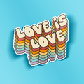 Love is Love Retro Sticker