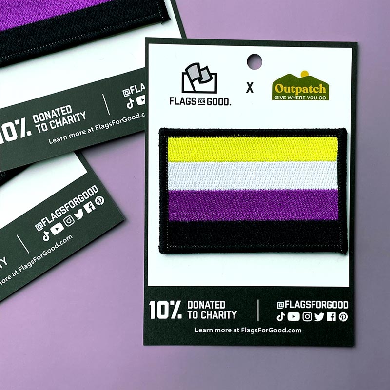 Nonbinary Pride Flag Stick-On Patch