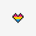 Pansexual Pixel Heart Sticker
