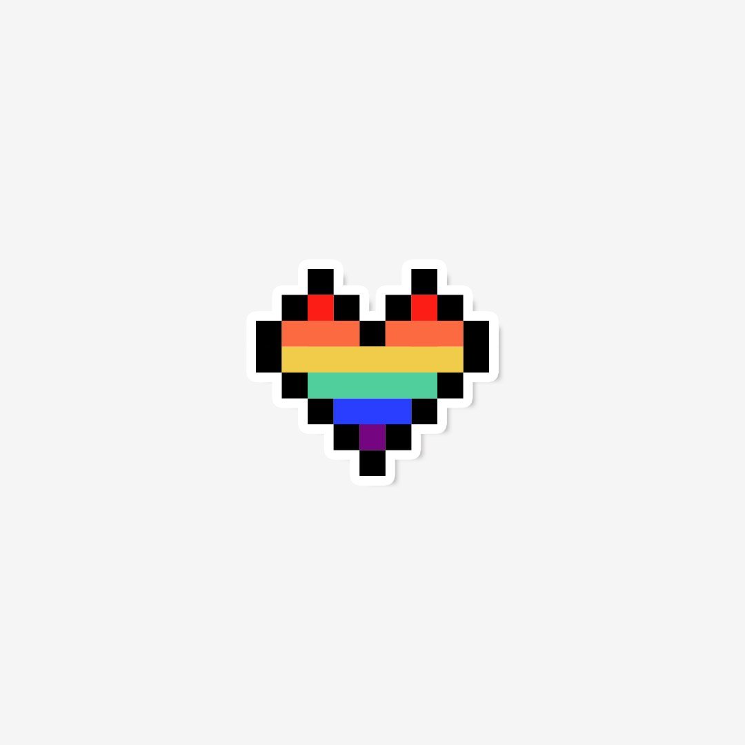Pixel Pride Sticker