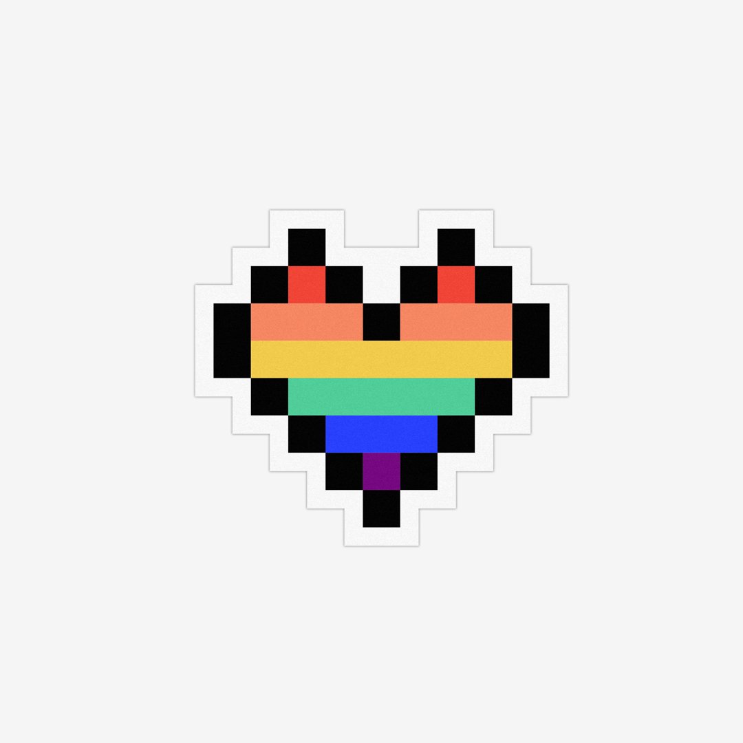Pixel Pride Sticker