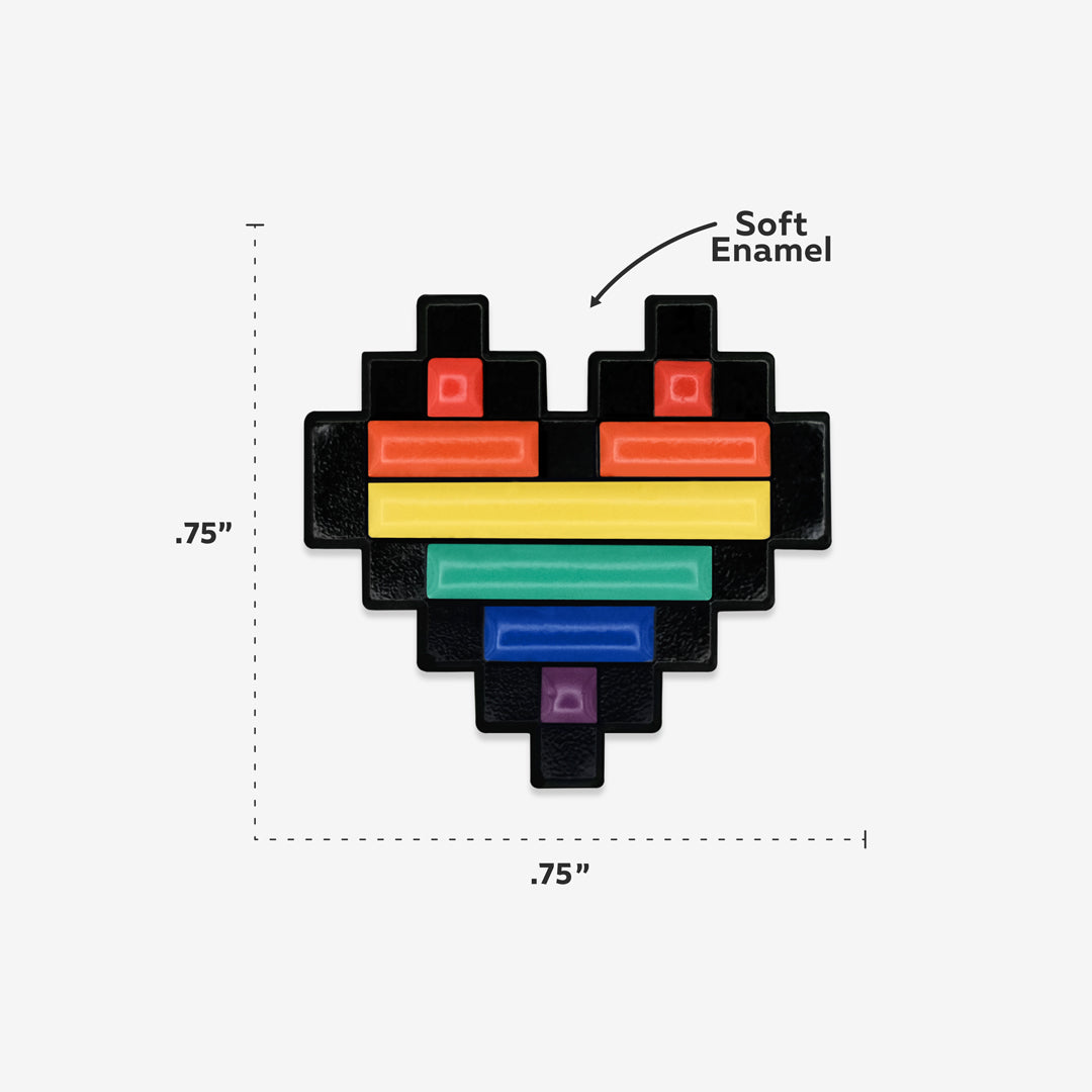 Pixel Pride Enamel Pin