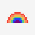 Pixel Rainbow Sticker