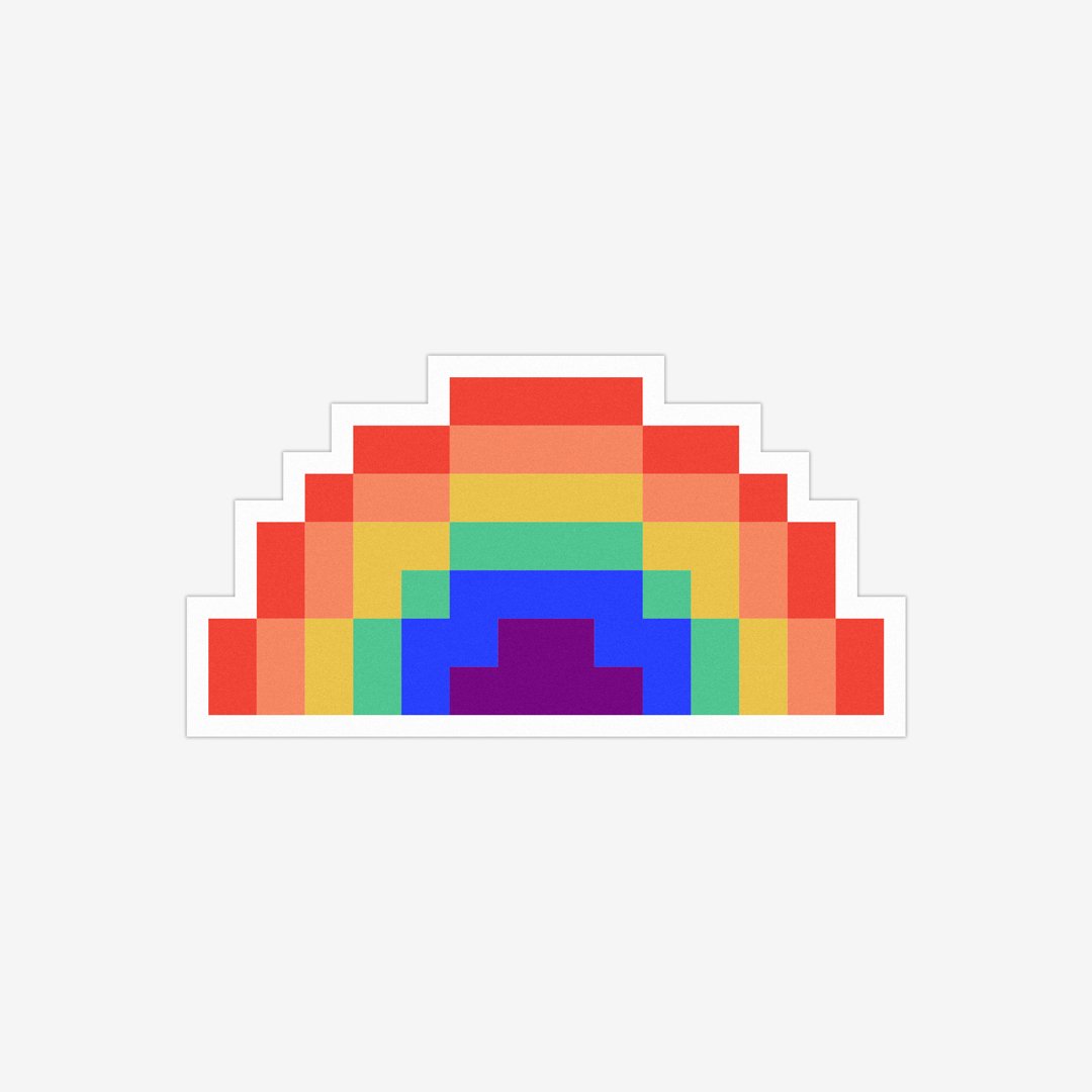 Pixel Rainbow Sticker