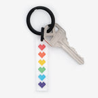Rainbow Pride Hearts Keychain