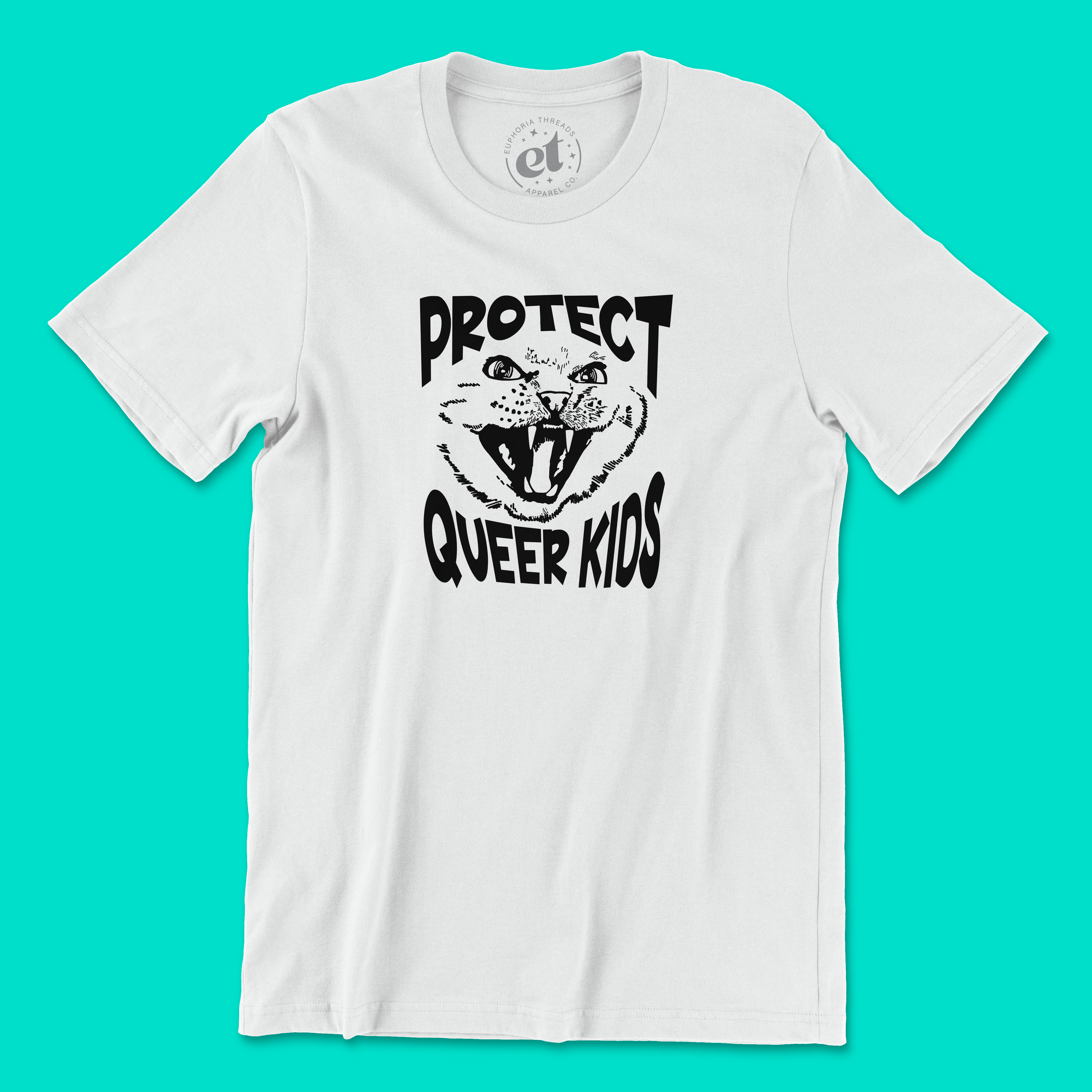Protect Queer Kids Cat Tee