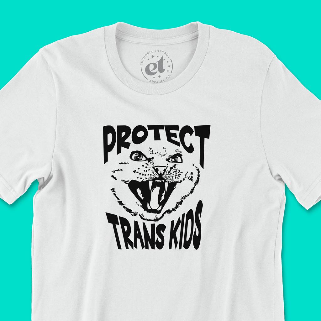 Protect Trans Kids Cat Tee