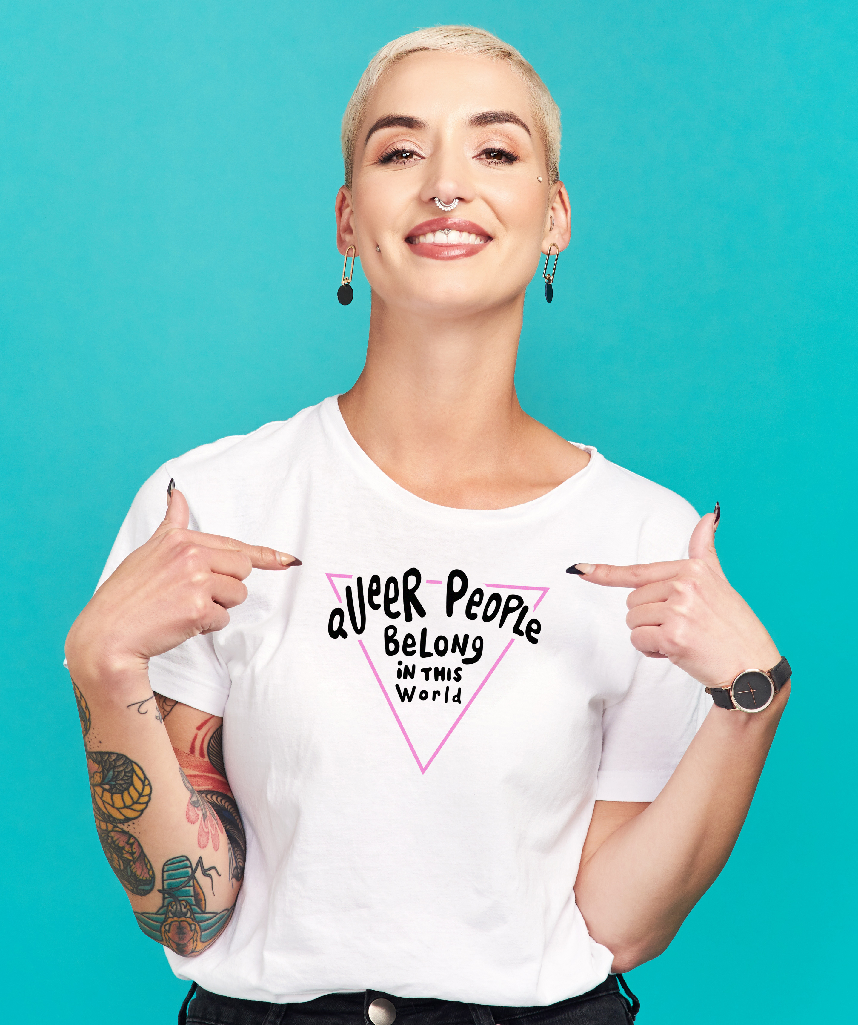 Queer People Belong in this World Tee