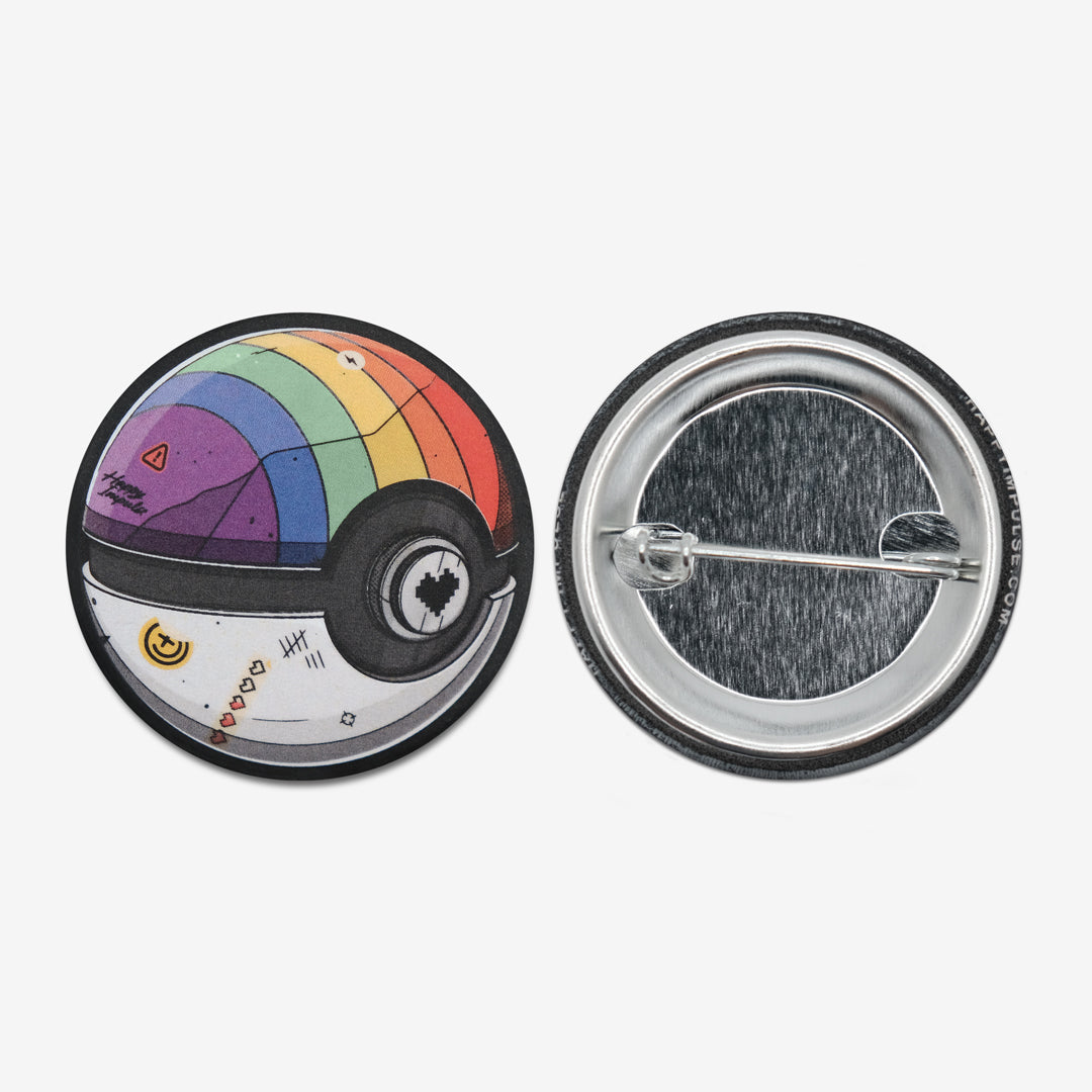 Rainbow Pokeball Button