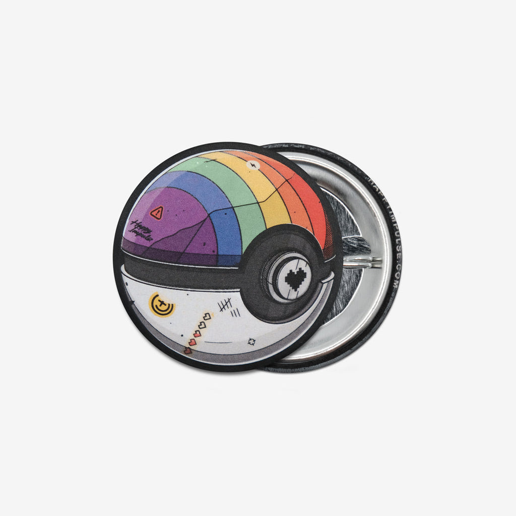 Rainbow Pokeball Button