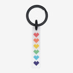 Rainbow Pride Hearts Keychain