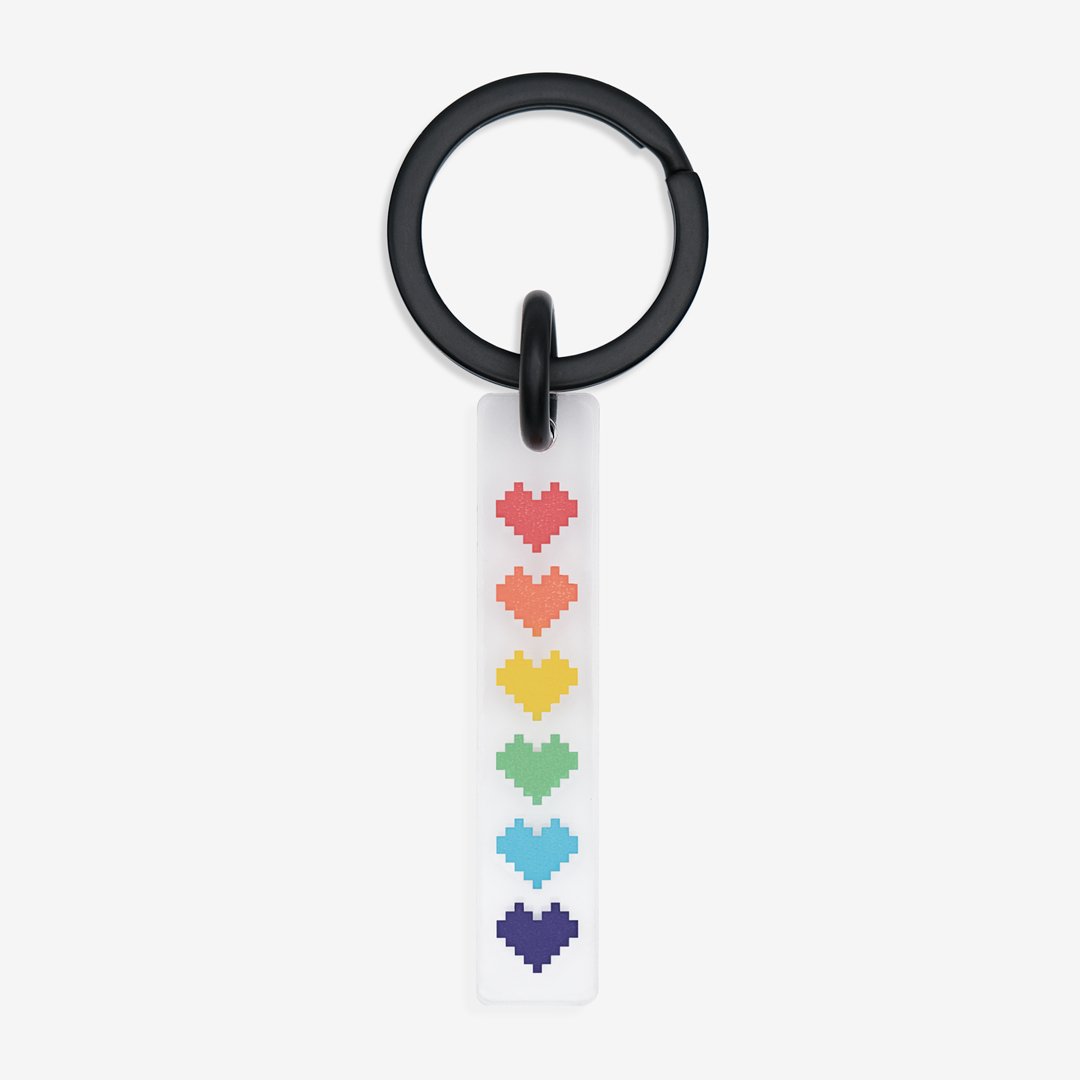 Rainbow Pride Hearts Keychain