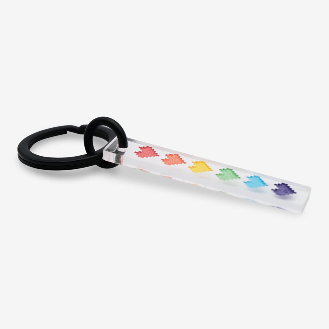 Rainbow Pride Hearts Keychain