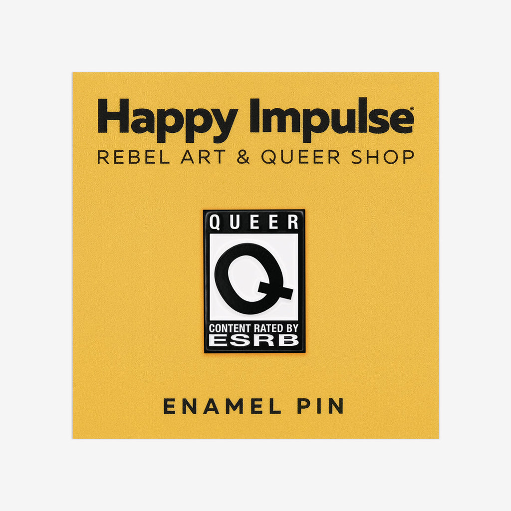Rated Queer Enamel Pin