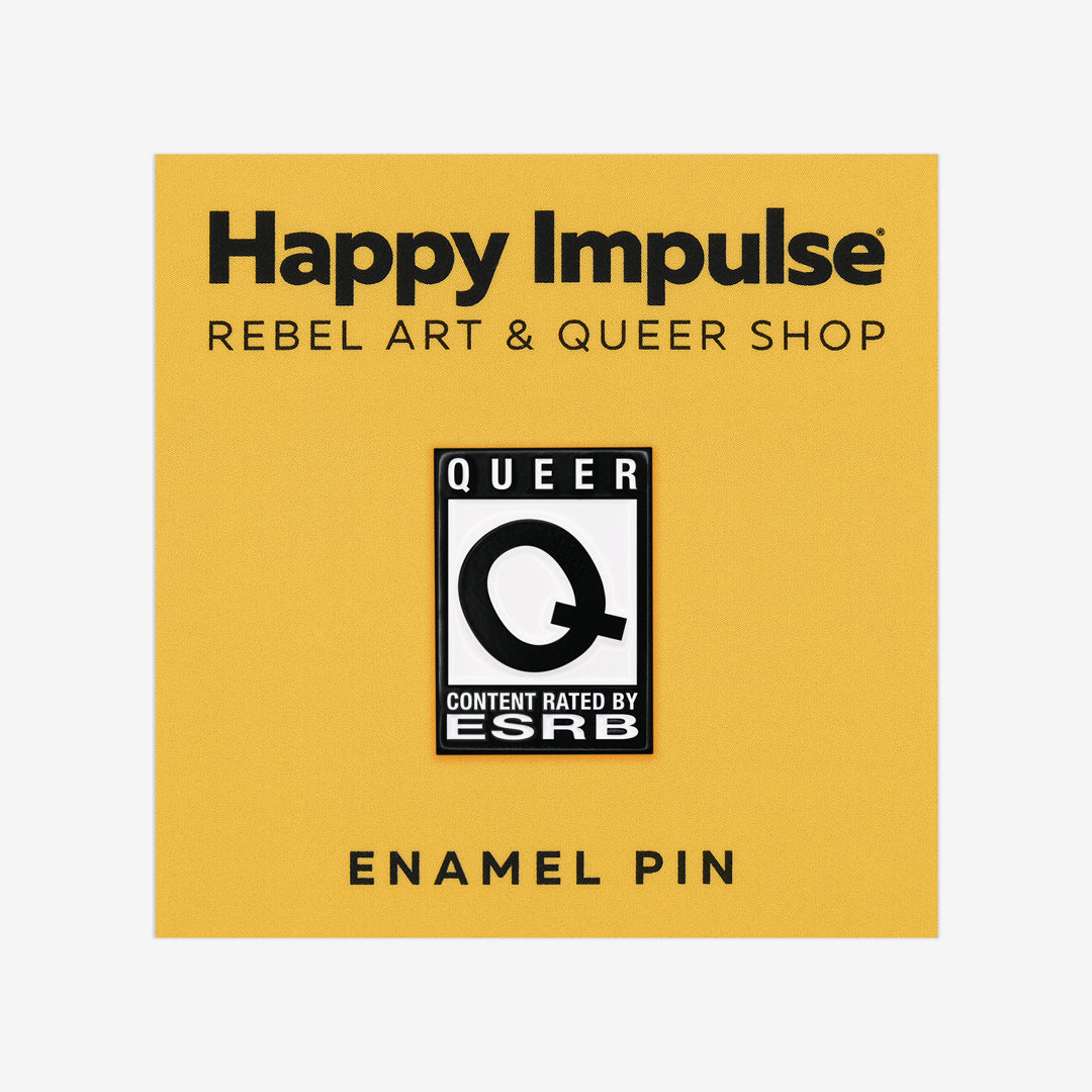 Rated Queer Enamel Pin