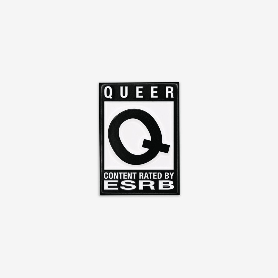 Rated Queer Enamel Pin