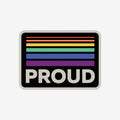 Retro Proud Rainbow Sticker