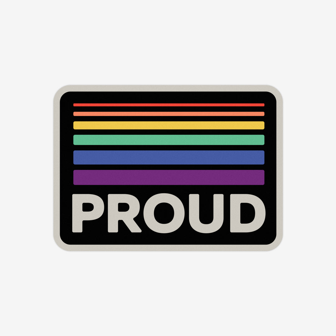 Retro Proud Rainbow Sticker