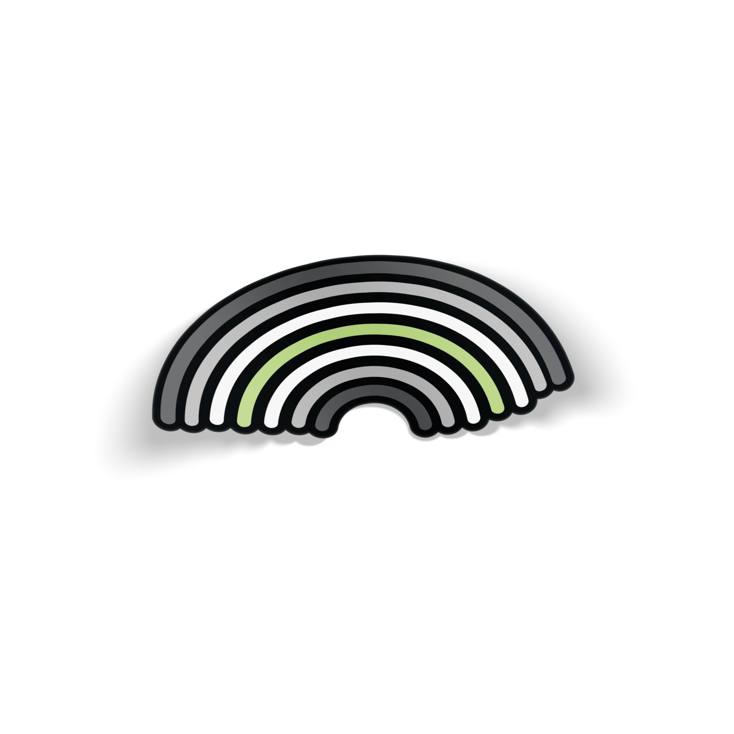 Agender Rainbow Pride Sticker