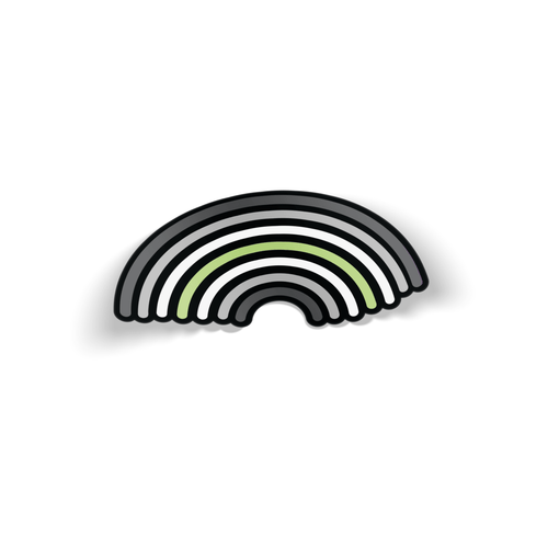 Agender Rainbow Pride Sticker