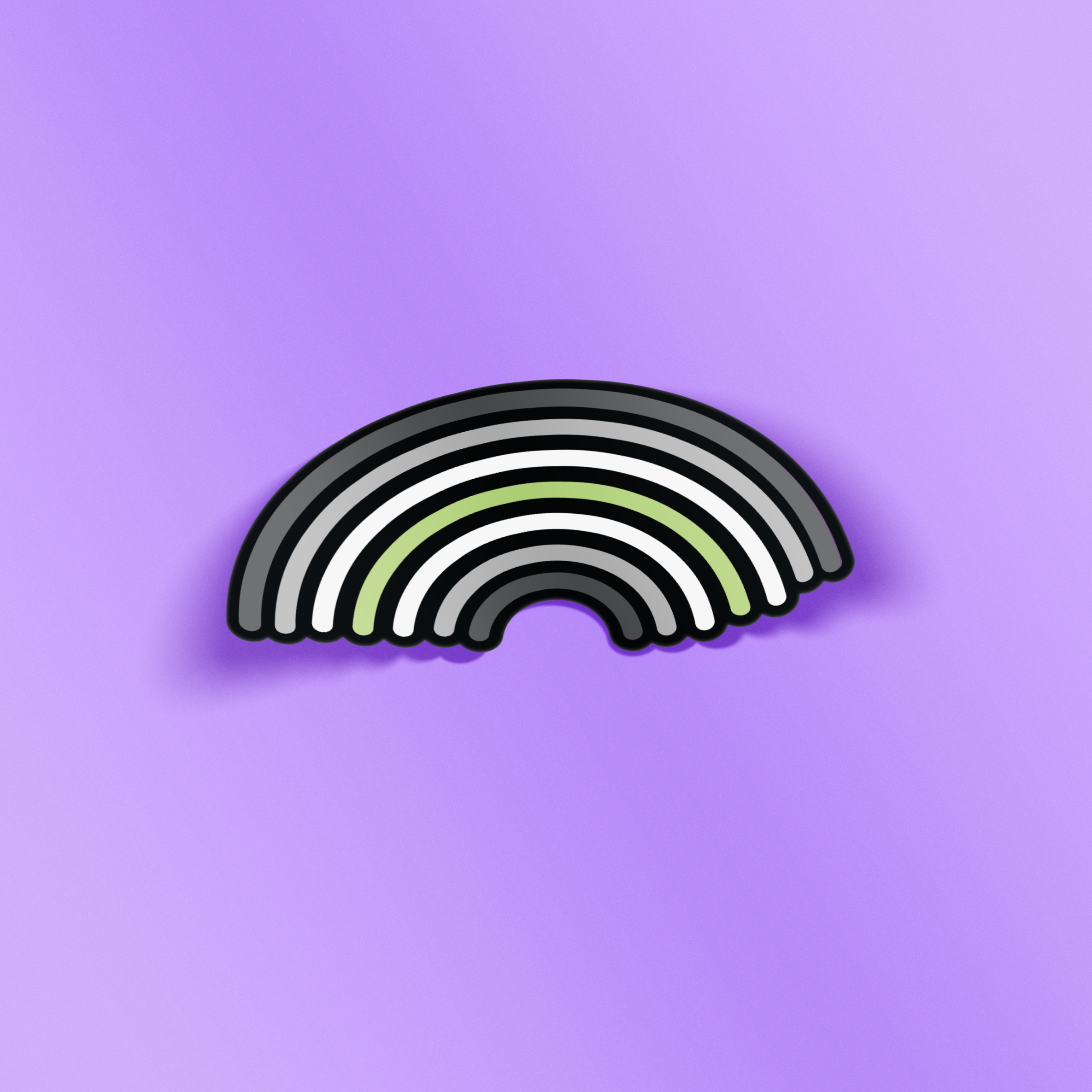 Agender Rainbow Pride Sticker