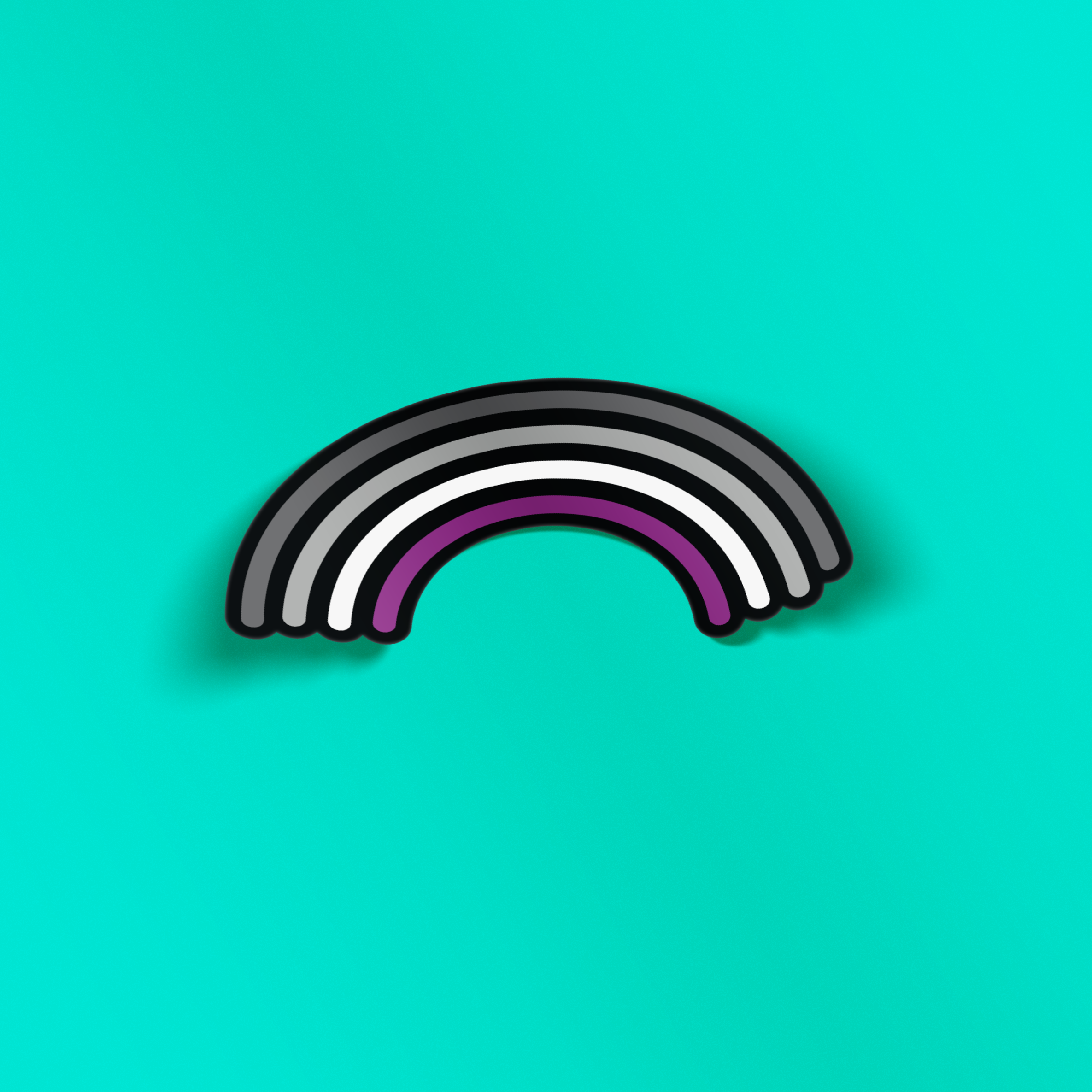 Asexual Rainbow Pride Sticker